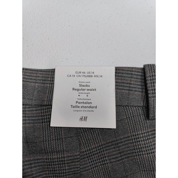 H&M Womens Plaid Ankle-Length Slacks Size 14 - Picture 5 of 5